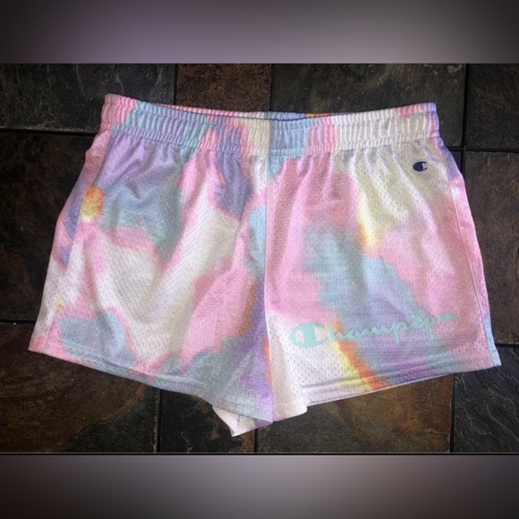 Champion Other - Girls Champion Youth XL 16 Pastel Tie Dyed Ombre Mesh Running Shorts